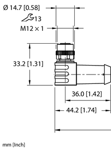 Turck EKWB001-ESRB001-A4.400-WE8Y-1/SV ID# 200002299