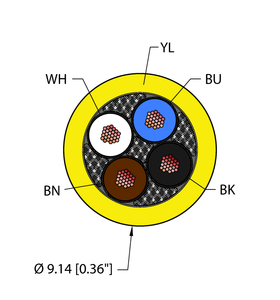 Turck RF52373,YEL,TPE,4X16,TCERDB ID# 100045453