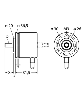 Turck RI-04Q6C-2H1024-C5M ID# 200004424