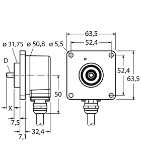 Turck RI-10SA1R-2K1200-6MIL/N35 ID# 200005545
