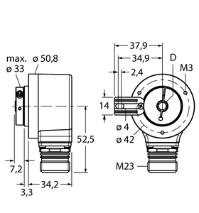 Turck RI-12H12T-2B1000-12M23 ID# 200007242