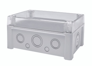 Fibox UL TPCM 090706 TEMPO PC enclosure with knockouts 3.74 x 2.56 x 2.36", opaque cover, UL Fibox UL TPCM 090706 TEMPO PC enclosure with knockouts 3.74 x 2.56 x 2.36", opaque cover, UL