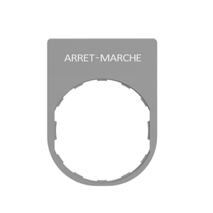 Schneider Electric ZBYP2166C0 Legend Plate With Arret-Marche Marking Pack of 10 Schneider Electric ZBYP2166C0 Legend Plate With Arret-Marche Marking Pack of 10