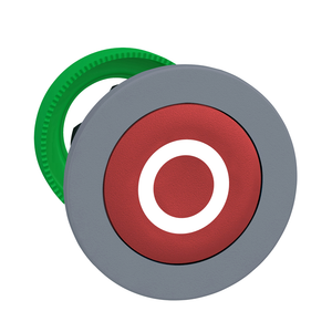 Schneider Electric ZB5FA432C0 Flsmntd Red Cap Pb Head White Mark O