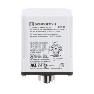 Schneider Electric 9050JCK2F30V14 Timer Relay 240Vac 10A T-Jck Pack of 5