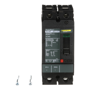 Schneider Electric HDL26020 Molded Case Circuit Breaker 600V 20A