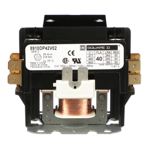 Schneider Electric 8910DP42V02 Contactor 600Vac 40Amp Dp +Options