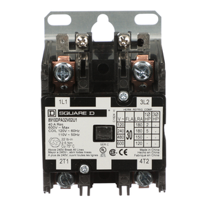 Schneider Electric 8910DPA32V02U1 Contactor 600Vac 30Amp Dpa +Options