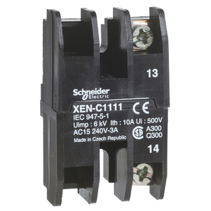 Schneider Electric XENB1491 Spring Return Contact Block 1 Oc And 1 N