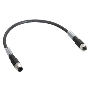 Schneider Electric TCSXCN1M1F1E Bus Cable,Straight,M12-B,Male-Fem, 1M