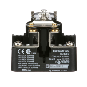 Schneider Electric 8501CO6V20 Relay 600Vac 10Amp Type C +Options Schneider Electric 8501CO6V20 Relay 600Vac 10Amp Type C +Options