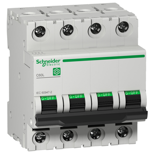Schneider Electric M9F17403 Multi9 C60L 4P C 3A 25Ka 240 V Mcb