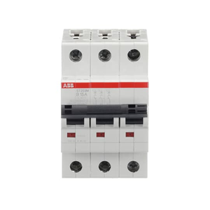 ABB ST203M-B15 3-Pole Miniature Circuit Breaker, 15A, UL1077 Certified - Reliable Protection for Residential and Light Commercial Applications Pack of 10