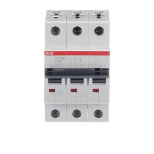 ABB ST203M-C6 3-Pole Miniature Circuit Breaker, 6A, C-Curve, 10kA Breaking Capacity - UL1077 Certified for Industrial and Commercial Applications ABB ST203M-C6 3-Pole Miniature Circuit Breaker, 6A, C-Curve, 10kA Breaking Capacity - UL1077 Certified for Industrial and Commercial Applications