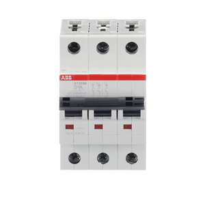 ABB ST203M-D1 3-Pole Miniature Circuit Breaker, 1A, D-Curve, UL1077 Certified  High-Performance Protection for Electrical Systems ABB ST203M-D1 3-Pole Miniature Circuit Breaker, 1A, D-Curve, UL1077 Certified  High-Performance Protection for Electrical Systems