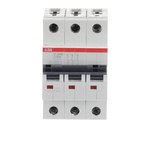 ABB ST203M-D10 3-Pole 10A Miniature Circuit Breaker - UL1077 Compliant for Reliable Electrical Protection