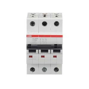 ABB ST203M-K15 3-Pole Miniature Circuit Breaker, 15A, UL1077 Compliant - High Inrush Current Protection with 10kA Breaking Capacity ABB ST203M-K15 3-Pole Miniature Circuit Breaker, 15A, UL1077 Compliant - High Inrush Current Protection with 10kA Breaking Capacity
