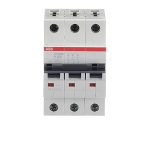 ABB ST203M-K16 3-Pole Miniature Circuit Breaker, 16A, UL1077 Certified - High-Performance Electrical Protection for Residential and Commercial Applications
