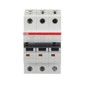 ABB ST203M-K6 3-Pole Miniature Circuit Breaker, 6A, K-Characteristic Curve, UL1077 Certified ABB ST203M-K6 3-Pole Miniature Circuit Breaker, 6A, K-Characteristic Curve, UL1077 Certified