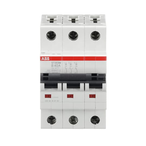 ABB ST203M-B40 3-Pole Miniature Circuit Breaker, 40A, UL1077 Certified for Reliable Overload and Short-Circuit Protection ABB ST203M-B40 3-Pole Miniature Circuit Breaker, 40A, UL1077 Certified for Reliable Overload and Short-Circuit Protection