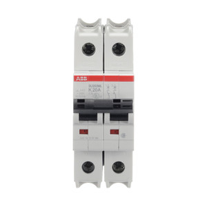 ABB SU202ML-K20 2-Pole Miniature Circuit Breaker, 20A, UL 489 Compliant Ideal for High Inrush Current Applications ABB SU202ML-K20 2-Pole Miniature Circuit Breaker, 20A, UL 489 Compliant Ideal for High Inrush Current Applications