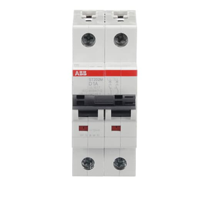 ABB ST202M-D1 Miniature Circuit Breaker, 2-Pole, 1A, D-Curve, UL1077 Compliant High-Performance Overload and Short Circuit Protection for Residential and Commercial Applications ABB ST202M-D1 Miniature Circuit Breaker, 2-Pole, 1A, D-Curve, UL1077 Compliant High-Performance Overload and Short Circuit Protection for Residential and Commercial Applications
