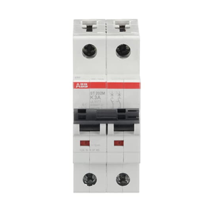 ABB ST202M-K3 2-Pole 3A Miniature Circuit Breaker - UL1077 Certified, 10kA Breaking Capacity, K-Characteristic Curve for Reliable Overload and Short Circuit Protection ABB ST202M-K3 2-Pole 3A Miniature Circuit Breaker - UL1077 Certified, 10kA Breaking Capacity, K-Characteristic Curve for Reliable Overload and Short Circuit Protection