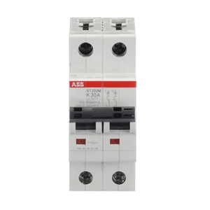 ABB ST202M-K30 2-Pole Miniature Circuit Breaker, 30A, UL1077 Certified - High Inrush Current Tolerance & 10kA Breaking Capacity ABB ST202M-K30 2-Pole Miniature Circuit Breaker, 30A, UL1077 Certified - High Inrush Current Tolerance & 10kA Breaking Capacity