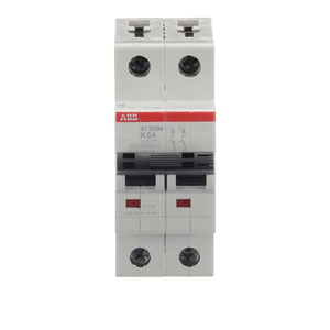 ABB ST202M-K6 2-Pole Miniature Circuit Breaker, 6A, UL1077 Compliant High Inrush Current Tolerance and 10kA Breaking Capacity for Residential and Commercial Use ABB ST202M-K6 2-Pole Miniature Circuit Breaker, 6A, UL1077 Compliant High Inrush Current Tolerance and 10kA Breaking Capacity for Residential and Commercial Use