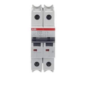 ABB SU202ML-K40 2-Pole Miniature Circuit Breaker, 40A, UL 489 Compliant High Inrush Current Protection ABB SU202ML-K40 2-Pole Miniature Circuit Breaker, 40A, UL 489 Compliant High Inrush Current Protection