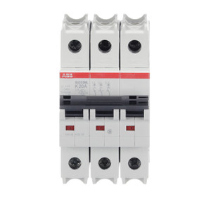 ABB SU203ML-K20 3-Pole Miniature Circuit Breaker, 20A, UL 489 Certified Ideal for High Inrush Current Applications ABB SU203ML-K20 3-Pole Miniature Circuit Breaker, 20A, UL 489 Certified Ideal for High Inrush Current Applications
