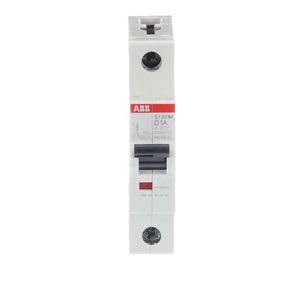 ABB ST201M-D1 Miniature Circuit Breaker, 1P, 1A, D-Curve, UL1077 Compliant, 10kA Breaking Capacity ABB ST201M-D1 Miniature Circuit Breaker, 1P, 1A, D-Curve, UL1077 Compliant, 10kA Breaking Capacity
