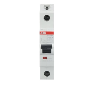 ABB ST201M-D25 Miniature Circuit Breaker - 1P, D Curve, 25A, UL1077 Certified for Residential and Commercial Use ABB ST201M-D25 Miniature Circuit Breaker - 1P, D Curve, 25A, UL1077 Certified for Residential and Commercial Use