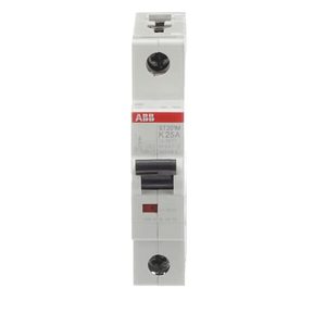 ABB ST201M-K25 Miniature Circuit Breaker, 1P, 25A, UL1077 Compliant - High Inrush Current Tolerance for Residential and Commercial Use ABB ST201M-K25 Miniature Circuit Breaker, 1P, 25A, UL1077 Compliant - High Inrush Current Tolerance for Residential and Commercial Use