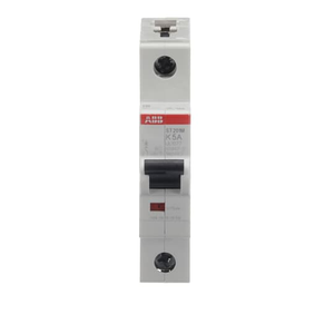 ABB ST201M-K5 5A Miniature Circuit Breaker - UL1077 Compliant, 1P K-Characteristic, 10kA Breaking Capacity ABB ST201M-K5 5A Miniature Circuit Breaker - UL1077 Compliant, 1P K-Characteristic, 10kA Breaking Capacity
