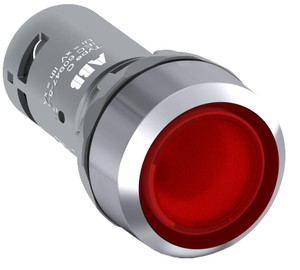 ABB CP1-31R-10 Compact Illuminated Pushbutton Flush Momentary Red 24V 1NO