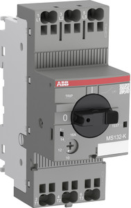 ABB MS132-32K 3P Manual Motor Starter, 25.0-32.0A Range, Push-in Terminals, 45mm Width