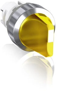 ABB M3SS2-21Y 3Pos, Knob, A B C, Grn, Chr Pl, Ill