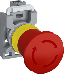 ABB MPET4-20R-01 Emergency Stop 40MM Mushroom Twist Release Red 1NC