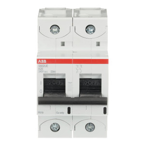 ABB S802UE-K20 High-Performance 2-Pole Miniature Circuit Breaker, 20A, 22kA Breaking Capacity at 240VAC Ideal for Residential and Commercial Electrical Protection ABB S802UE-K20 High-Performance 2-Pole Miniature Circuit Breaker, 20A, 22kA Breaking Capacity at 240VAC Ideal for Residential and Commercial Electrical Protection