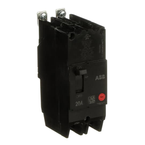 ABB TEY220 Two-Pole Circuit Breaker - 20A, Compact and Reliable for Grounded 480Y/277 Vac Systems