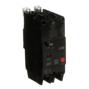 ABB TEY240 Circuit Breaker Two Pole - 40A, Compact Design for Grounded 480Y/277 Vac Systems, Quick-Make/Quick-Break Mechanism, Bolt-On Mounting