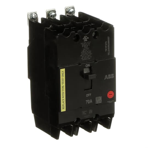 ABB TEYF370 Teyf 3 Pole 70 Amp Circuit Breaker Compact Design with Quick-Make/Break Mechanisms and Customizable Accessories for Grounded 480Y/277 Vac Systems ABB TEYF370 Teyf 3 Pole 70 Amp Circuit Breaker Compact Design with Quick-Make/Break Mechanisms and Customizable Accessories for Grounded 480Y/277 Vac Systems