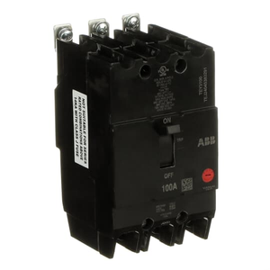 ABB TEY3100 3 Pole 100 Amp Circuit Breaker for Grounded 480Y/277 Vac Systems - Versatile Bolt-On Mounting with Quick-Make/Quick-Break Mechanisms and Customizable Accessories ABB TEY3100 3 Pole 100 Amp Circuit Breaker for Grounded 480Y/277 Vac Systems - Versatile Bolt-On Mounting with Quick-Make/Quick-Break Mechanisms and Customizable Accessories