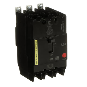 ABB TEYF340 Teyf 3 Pole 40 Amp Circuit Breaker - Compact Design with Quick-Make/Break Mechanisms for Grounded 480y/277 Vac Systems