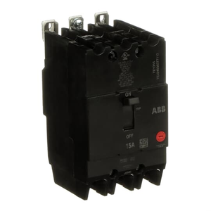 ABB TEY315 3 Pole 15 Amp Circuit Breaker with Quick-Make/Quick-Break Mechanism and Bolt-On Mounting for 480Y/277 Vac Systems