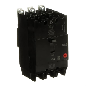 ABB TEY345 Circuit Breaker - 3-Pole, 45A, Thermal Magnetic Trip, UL Listed for HACR & HID Applications