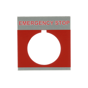 ABB CR104PXN1RP009 Nameplate - Durable Emergency Stop Legend Plate for Industrial Safety ABB CR104PXN1RP009 Nameplate - Durable Emergency Stop Legend Plate for Industrial Safety