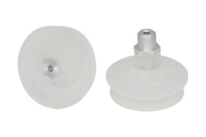Schmalz FSGA-53-SI-55-G1/4-AG Bellows suction cup (round) with optimal adaptation to uneven surfaces