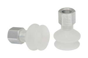 Schmalz FSGA-25-SI-55-G1/8-IG Bellows suction cup (round) with optimal adaptation to uneven surfaces